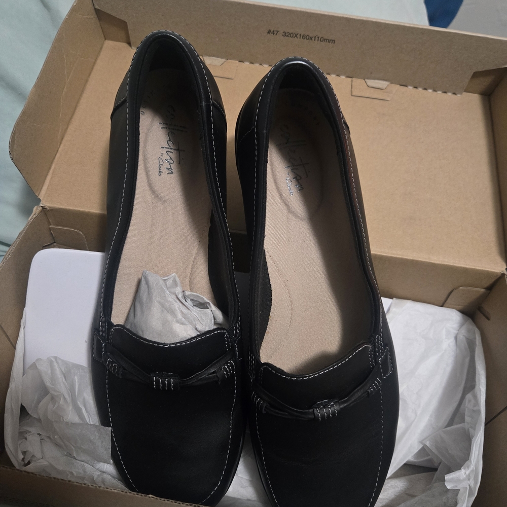 Clarks Black Flats Timeless Design